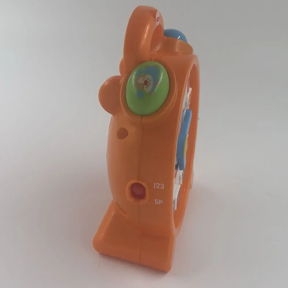 Fisher Price Laugh and Learn Orange Counting Clock Shapes Colors Toddler Toy